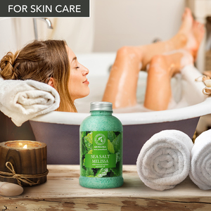 Aromatika Melissa Natural Sea Salt <b>Powder</b> 600g Plastic Jar for Bathing with Refreshing Lemon Extract and Calming <b>Body</b> Care - Product Image 5