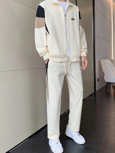Mens Casual Tracksuit Two Pieces Sets With Sweat Jacket and <b>Pants</b> Mature Mens Classic Autumn Sports Clothing Suit Tracksuit Set - Product Image 3