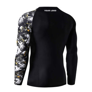 Rashguard personnalisé à manches longues en polyester et élasthanne, respirant, imprimé par transfert thermique, avec logo personnalisé, design personnalisé de haute qualité, couleurs personnalisées - Product Image 3