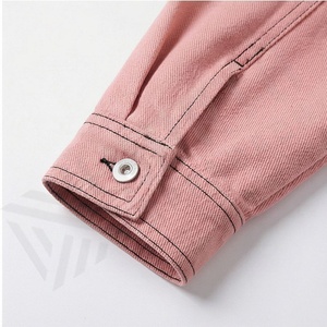 Veste en jean pour femme de qualité OEM, personnalisée, décontractée, couleur personnalisée, tissu en jean teint, longueur longue, matériau de rembourrage en coton respirant - Product Image 6