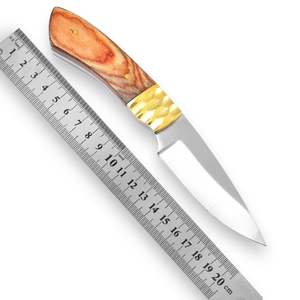 Cuchillo OEM Nordic Forge NF76, Fabricación Artesanal Industrial, Acero 12c27, Hoja Fija con Punta de Caída, Mango de Madera de 6 Pulgadas, Funda Vertical de Cuero - Product Image 1