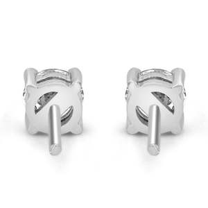 Pendientes de botón chapados en oro rosa con circonita y diamantes de estilo vintage - Product Image 4