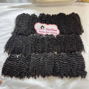 100% หยิกพม่าผมแท้ติดหนังกำพร้าผมคนเวียดนาม - Product Image 1
