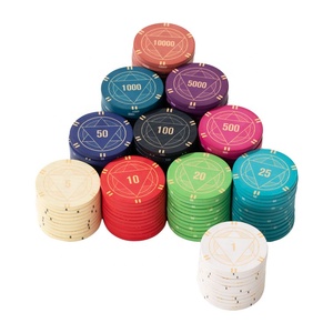 Puces de Poker en céramique professionnelle EPT entièrement personnalisables, 10g et 40MM, avec design personnalisé, couleur et logo - Product Image 1