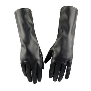 Vente en gros de manteaux en cuir longs pour femmes, design personnalisé, mode, fête, opéra, hiver, en peau de mouton, longueur coude, décontracté, quotidien, extérieur - Product Image 2