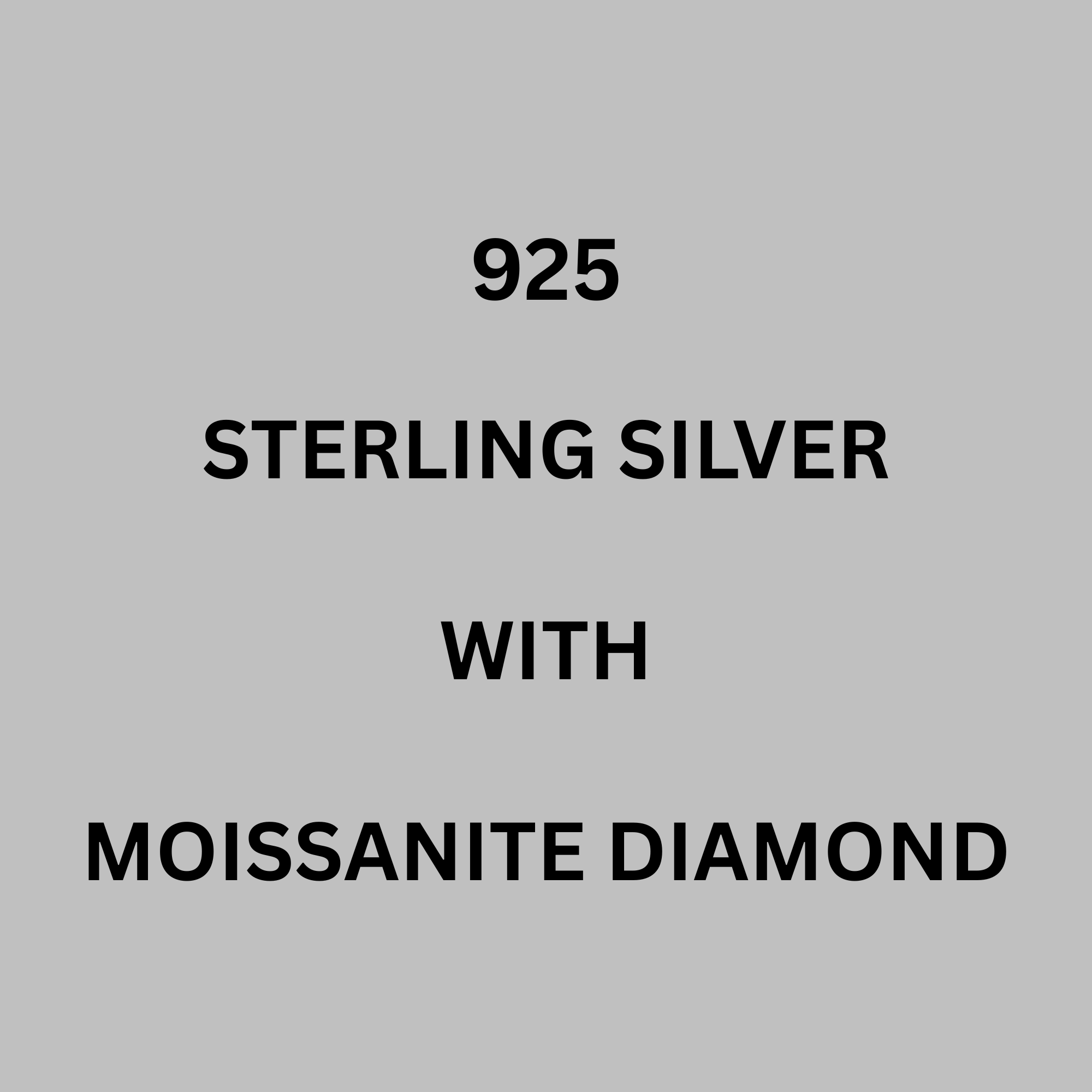 925 Sterling Silver + Moissanite Diamond
