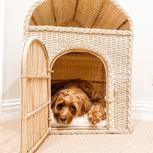 ¡VENTA! Casa para mascotas de mimbre tejida a mano Bohemia 2023 superventas al por mayor para decoración de mascotas sala de estar interior - Product Image 2