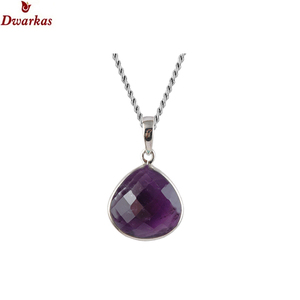 Diseño exclusivo joyería fina plata esterlina 925 Calcedonia multi piedra preciosa colgante joyería exportador proveedor - Product Image 3