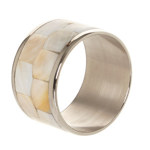 Anneau de serviette rond en nacre pour la décoration de table lors de cérémonies de mariage, dîners, pour la maison, les hôtels et les restaurants - Product Image 1