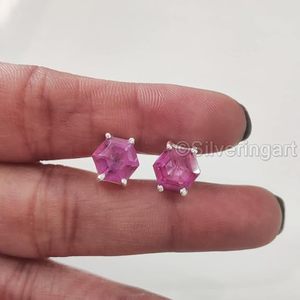 Women's <b>Stud</b> Earring Natural Alexandrite Gemstone June Birthstone Wedding Handmade Jewelry 925 Sterling <b>Silver</b> <b>Stud</b> Earring - Product Image 2