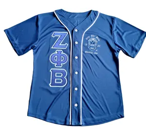 Camiseta de baloncesto para hombre y mujer, jersey de béisbol con bordado de sarga - Product Image 1