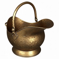 Seau à charbon en métal fait à la main avec finition antique en cuivre, de bonne qualité, forme et taille personnalisées, seau à charbon pour le stockage du charbon