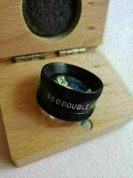 Color negro de diagnóstico oftálmico de la lente asférica doble 60D con la caja de madera - Product Image 3