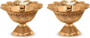 Diya de latón para Puja | Lámpara de aceite Deepam Kundulu Jyot | Artículos Pooja para el Templo del hogar | Tradicional - Product Image 4
