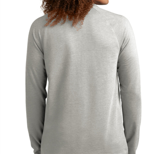 Haut en coton moderne et confortable pour homme T-shirt gris à col rond et à manches longues coupe ajustée Tissu tricoté pour superposition avec service OEM - Product Image 5
