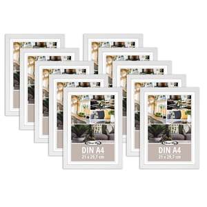 Set of 10 Wooden <b>Poster</b> <b>Frames</b> 21 X 29.7cm White Finish Classically Styled for Storage DIY DIN A4 A1 A3 A5 Sizes - Product Image 1