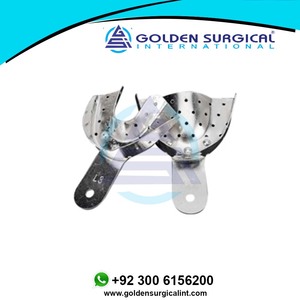 Plateaux d'empreinte dentaire en métal personnalisés, en alliage d'aluminium, quart, antérieur, petit, moyen, grand - Product Image 6