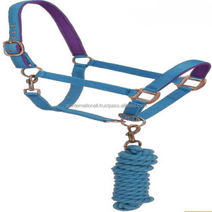 Equipo de caballos Carreras de caballos ecuestres Cabestro de caballo de nailon de doble grosor Muchos colores y tamaños personalizados Herrajes de níquel sin óxido - Product Image 6