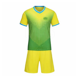 Venta caliente uniformes de fútbol personalizados camisetas de estilo superior con el último Logotipo de nombre de diseño e impresión de nombre de equipo en blanco - Product Image 1