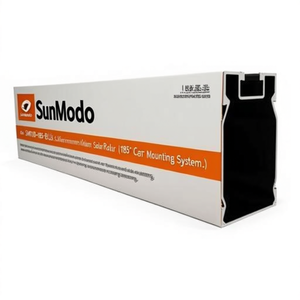 Riel Solar de Aluminio Negro SunModo SMR100-185-B-US de 185 Pulgadas para Montaje en Techos y Cocheras - Product Image 2