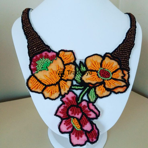 Tradebyd Elegant Embroidery Necklace Designer <b>Handmade</b> <b>Jewelry</b> Perfect for Wedding and Party Fashion - Product Image 2