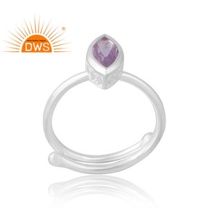 Anillo de piedras preciosas de amatista Rosa Natural de Plata de Ley 925 más vendido, joyería personalizada para mujer, regalo para ella - Product Image 1