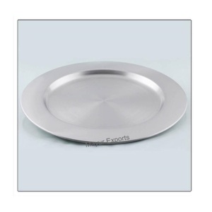 Plaque de présentation élégante en acier inoxydable de qualité supérieure, parfaite pour les hôtels de mariage et les restaurants raffinés, disponible à bas prix - Product Image 1