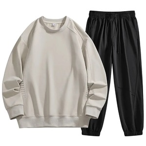 Ensemble de vêtements de sport d'hiver confortables pour femmes sweat à col montant avec pantalon à taille élastique épais chaud solide automne vêtements respectueux de l'environnement - Product Image 4