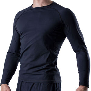 Camiseta de compresión de manga larga de alta calidad, personalizada, para gimnasio, para hombre, ajustada, para musculación. - Product Image 4