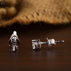 ต่างหูรูปดาวระเบิดลูกแพร์0.90 18K ทองคำขาวประดับเพชร HPHT/CVD - Product Image 5