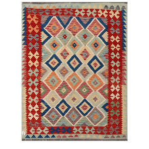 Alfombras Imaco, Alfombra Kilim de Maimana, Afganistán, 195 x 149 cm, Alfombras y Juegos de Alfombras - Product Image 1