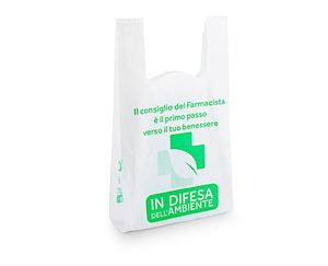 Sacs en plastique avec poignées, sacs de t-shirt, sacs à provisions au détail pour les petites entreprises, sacs réutilisables - Product Image 5