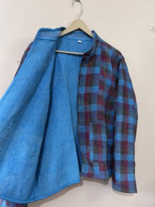 Chaqueta Kantha Hecha a Mano, Estilo Vintage, Camisa de Algodón Cosida a Mano, Estilo Boho - Product Image 5