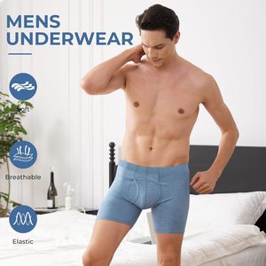 Ropa interior ultra cómoda para hombre, Bóxer transpirable que absorbe la humedad con mosca, moldeador de ropa interior multipaquete - Product Image 2