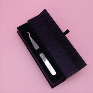 Pinzas de extensión de pestañas personalizadas de etiqueta privada Pinzas de pestañas de agarre de diamante de plata de acero inoxidable de alta cantidad - Product Image 4