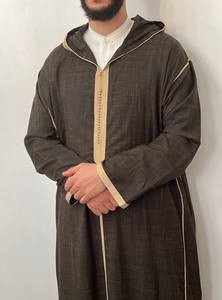 Thobe marocain pour hommes, qualité supérieure, imprimé numérique, coupe ample, polyester, anti-froissement, abaya taille XXL, vêtements faits à la main pour adultes - Product Image 5