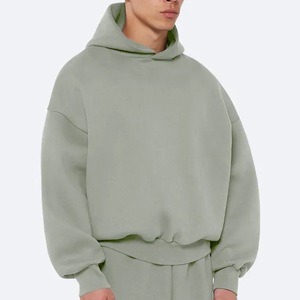 Sudaderas con capucha para hombre lisas en blanco de talla grande con logotipo personalizado sudaderas con capucha de poliéster sublimación al por mayor básicas de mezcla de algodón - Product Image 5