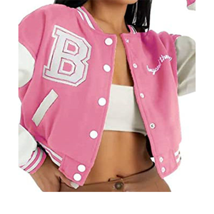 Croptop jacket with leather sleeves jacket Latest Logo Design Crop <b>Top</b> jacket <b>For</b> Women crop hoodies <b>ladies</b> in Pakistan - Product Image 6