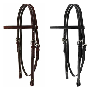 Bride de cheval en cuir réglable confortable bride d'équitation formation durable équipement équestre équipement de cheval professionnel - Product Image 1