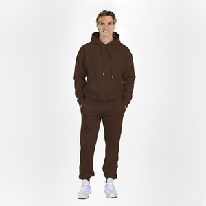 Ensemble survêtement polaire pour homme 300 g/m² avec logo personnalisé, tenue de sport d'hiver chaude, sweat à capuche et pantalon de jogging, fournisseur en gros - Product Image 4