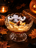 Bougie dessert d'Halloween faite à la main en cire de soja parfumée, bougie milkshake, décoration d'intérieur fantôme effrayant et citrouille, cadeau de fête