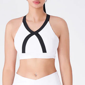 Custom Women Cross Strap High Support Sports Bra Wholesale Breathable Yoga Fitness Running Gym Workout Activewear Bra <b>Top</b> - Product Image 2