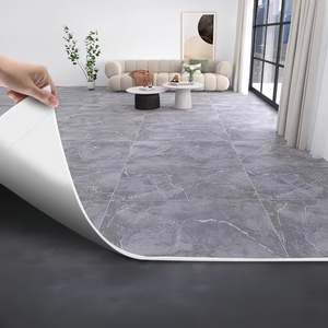 Rouleaux de linoléum PVC modernes, antidérapants, résistants à l'usure, écologiques, imperméables, à motif floral, aspect bois, avec support en maille/rattan - Product Image 3