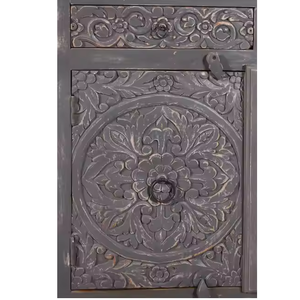 Buffet en bois traditionnel moderne de qualité supérieure avec plusieurs tiroirs fabriqués à la main pour les meubles de salle à manger et d'entrée - Product Image 4