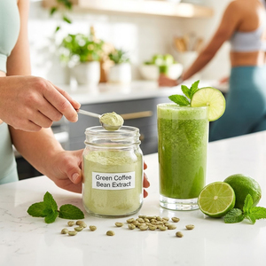 Groene Koffieboon Extract Gewichtsverlies Chlorogeenzuur Afslankpoeder Bulk Natuurlijk Cafeïnevrij Kruidensupplement Fabriek - Product Image 4