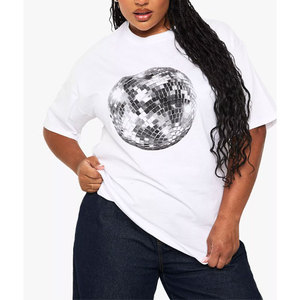 เสื้อยืดแขนสั้นผ้าฝ้าย100% สำหรับผู้หญิงเสื้อยืดคอกลมทรงหลวมสำหรับฤดูร้อน2025 - Product Image 4