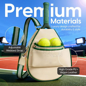 Bolsa de Raqueta de Pádel de Cuero Genuino de Alta Calidad, Diseño Ligero, con Múltiples Bolsillos, Impermeable, Capacidad de 30-40L, Cierre Resistente - Product Image 3