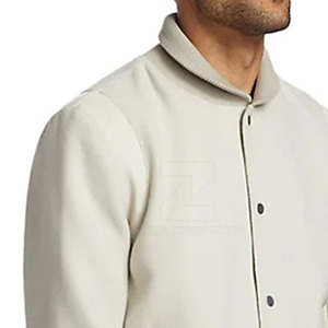 Veste de survêtement pour homme en coton 100% Nouvelle arrivée 2025 Col montant Logo frontal Respirant Veste d'hiver - Product Image 5