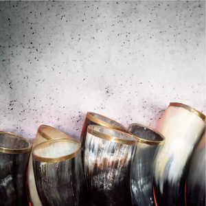 Corne médiévale sculptée Viking pour et corne à boire durable Corne de buffle par l'artisanat en croissant - Product Image 3