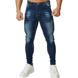 กางเกงยีนส์ทรงตรงผู้ชาย ราคาส่งถูกมาก คุณภาพสูง โลโก้สั่งทำได้ ผ้าฝ้าย 100% เป็นมิตรกับสิ่งแวดล้อม หนานุ่ม แฟชั่นทันสมัย - Product Image 1